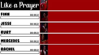 Glee  Like a Prayer  Line Distribution  Lyrics [upl. by Wise]