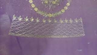 zari dardozi embroidery designs work jari and chikan work zari and chikankari embroidery [upl. by Eyllom988]