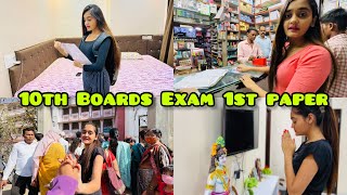 SSC 10th Boards Exam 1st Paper In School  Stationery Shopping and Exam Ki taiyari  Bindass Kavya [upl. by Llenrahs]