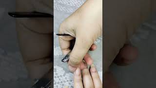 How Do I Shape My Nails Easily 😉 Coffin Shape Nails😊 nails [upl. by Manoop]