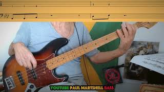 Underground  Lee Scatch Perry amp The Upsetters  Bass Cover Tab Score 4K [upl. by Llenrep64]