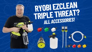 Ryobi EZCLEAN Power Cleaner 600 PSI amp All Accessories  18V Battery ONE [upl. by Yale]