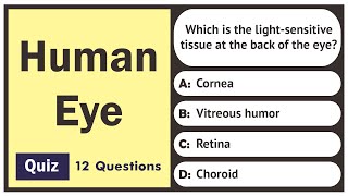 Human Eye  Quiz  12 Questions  General Science Quiz [upl. by Odarbil]