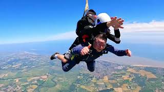 2024 Tandem Freefall Parachute Jump  UK Parachuting Beccles Suffolk  Videographer Freefall [upl. by Publus394]