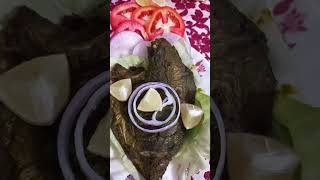 Black pomfret fish green masala fry in airfryer recipezero oil fish fryytshortscooking [upl. by Wycoff]