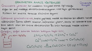 ANALİTİK KİMYAGravimetrik Analiz YöntemleriGravimetrik Verilerden Sonuçların Hesaplanması 1 [upl. by Sargent]