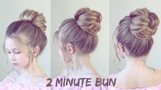 2023 Simple Two Minute Bun Style [upl. by Corri]