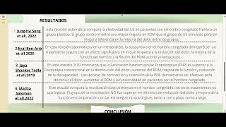 EFECTOS DE LA FISIOTERAPIA EN EL HOMBRO CONGELADO [upl. by Healy]