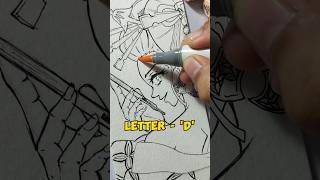 Letter D Daki  Demon slayer drawing  Anime fanart  shorts daki demonslayer art anime [upl. by Ecidnak]