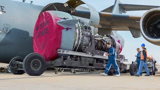 Removing US 10 Million Monstrous C17 Engines [upl. by Elleinad]