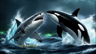 Sharks and orcas are two large predators that dominate the oceans ai art ocean [upl. by Alexandro]