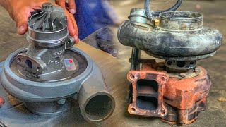 Truck Turbo Repairing Process  How To Repair Turbo  Complete Remaking amp Fitting Process [upl. by Ainival]