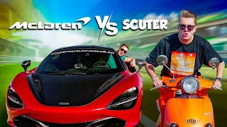 MCLAREN 720S VS SCUTER 250000 vs 700 [upl. by Eteragram597]