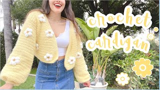 Crochet Cardigan  Crochet Sweater Tutorial [upl. by Pitts]