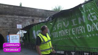 ASDA lorry gets stuck in Harrogate [upl. by Lesli]