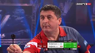 74 Gary Anderson vs Mensur Suljovic 2021 PDC World Darts Championship 20201228 Round 3 [upl. by Asaret]