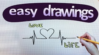 Easy drawings 129 How to draw Life is Love [upl. by Sherman654]