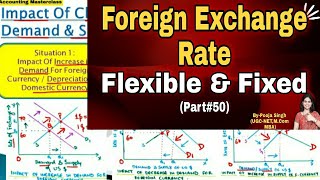 Fixed and Flexible Exchange Rate  Foreign Exchange Rate  Foreign Exchange Market  Class 12  BBA [upl. by Aneekan]