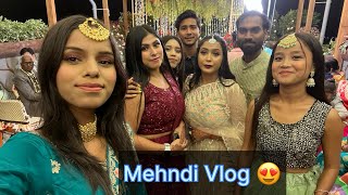 Mehndi Dance Performance  Mehndi Vlog  Our Mehandi Function 😍 [upl. by Geibel820]