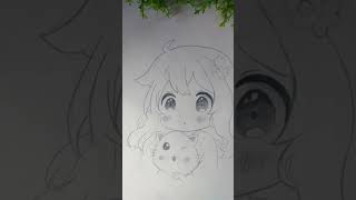 Beautiful cute anime girl drawing ❤ part 1drawingytshorts [upl. by Ferro690]