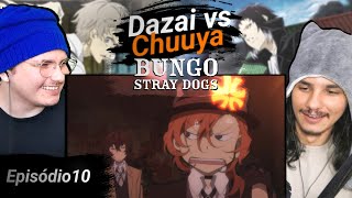 REACT Bungo Stray Dogs ep 10 Dazai vs Chuuya e Atsushi vs Akutagawa [upl. by Tunnell]