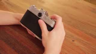 Kodak Retina Reflex  how to insert and rewind film [upl. by Idnil]