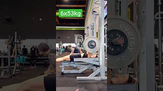 First of 3x6 53kg Larsen Bench Press Medium Grip [upl. by Carin]