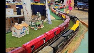 Trains moving through the curves on the Carolinas Division layout [upl. by Willms]