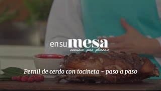 Pernil de cerdo con tocineta  paso a paso [upl. by Mattah]