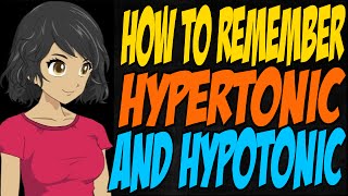 How to Remember Hypertonic and Hypotonic [upl. by Ydnat]