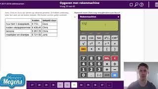 Examentraining Rekenen 3F 1718 Deel 6 vraag 31 tm 35 [upl. by Alikee]