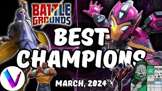 Best Champions for Battlegrounds Ranked amp Tier List  March 2024 MCoC  Dust Ironheart MCoC [upl. by Reifnnej]