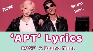 ROSÉ amp Bruno Mars APT Color Coded Lyrics [upl. by Els266]