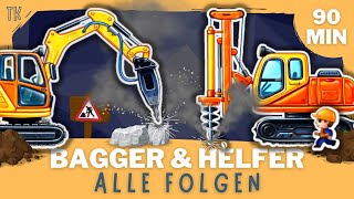 Bagger amp Baufahrzeuge ⭐ Alle Folgen  Kindervideos  Kinderfilme  telekids [upl. by Lanevuj359]