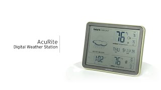 AcuRite 75077  75107 Digital Weather Station with Forecast Temperature Atomic Clock [upl. by Kayla]