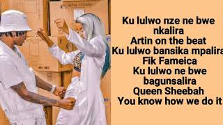 Tevunya by Sheebah ft Fik Fameica 2020 Lyrics Video [upl. by Karita620]