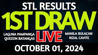 Stl Result Today 1st draw October 01 2024 STL Batangas Live [upl. by Schroer]