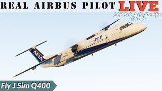 FlyJSim Q400  Q4XP Flown by a REAL Airbus Pilot  Best Turboprop ever Q400 [upl. by Maure484]