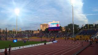 Pan Am 2015 4 x 100 m relay Canada qualifies [upl. by Ermine]