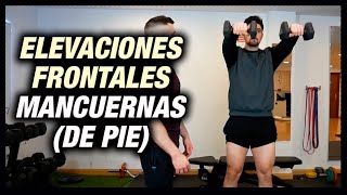 ➡️ Elevaciones Frontales con Mancuernas de PIE  Técnica Errores Comunes Consejos y Variantes [upl. by Nennerb]