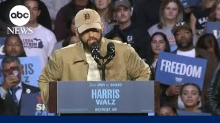 Eminem introduces Barack Obama at Kamala Harris rally in Detroit [upl. by Towill]