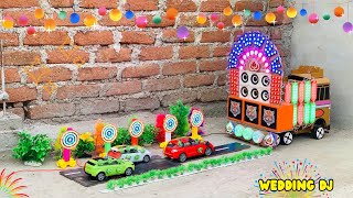 DIY mini wedding dj setup  kaali Murti DJ Trolley Radha KrishnaBig DJ Truck [upl. by Marney]