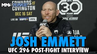 Josh Emmett Hopes Insane KO of Bryce Mitchell Jumpstarts Another Title Run  UFC 296 [upl. by Lanctot]