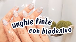 Come mettere le unghie finte gel con il biadesivo  VANILLA NAIL STUDIO [upl. by Klehm]