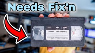 Fix a Broken VHS Tape With me multiple issues [upl. by Reitman750]