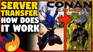 SERVER TRANSFERS HOW DO THEY WORK  Guide  Conan Exiles [upl. by Nylidnam]