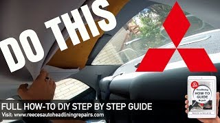 Mitsubishi Magna Sagging Headliner Repair  DIY HOW TO FIX CARS ROOF LINING [upl. by Fernandina434]