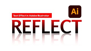 Adobe Illustrator Tutorial How to Create Text Reflections in Illustrator [upl. by Leinaj]