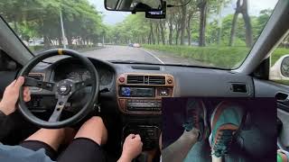 POV Manual Car Driving in Traffic  Pedal Cam [upl. by Acinod]