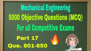 5000 Objective Questions of Mechanical Engineering ll Heat treatment CI ll Que 801850 ll Video17 [upl. by Spalding]